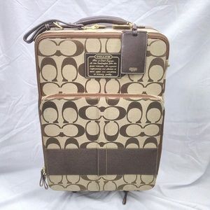 Authentic Coach Logo carry on Rolling Luggage